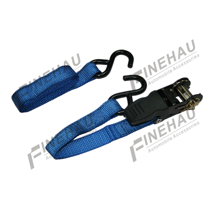 #8118 1500lbs 1" Ratchet Tie Down with S Hooks