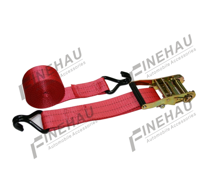 #8413 4400lbs 2" Ratchet Tie Down with Double J Hooks