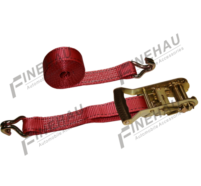 #8413 4400lbs 2" Ratchet Tie Down with Double J Hook